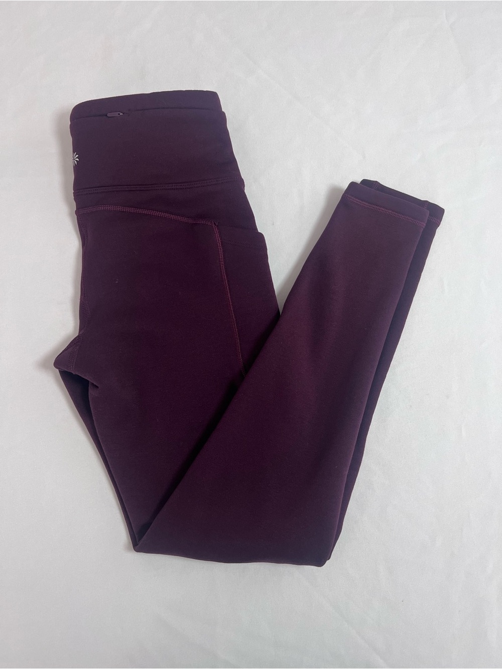 Athleta Fleece Leggings in Plum